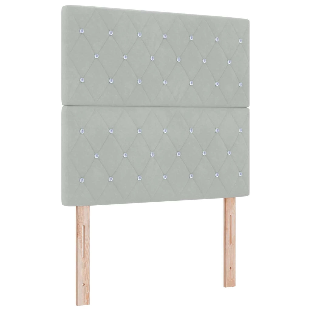 Letto box spring con materasso Grigio Chiaro 100 x 200 cm 3455042
