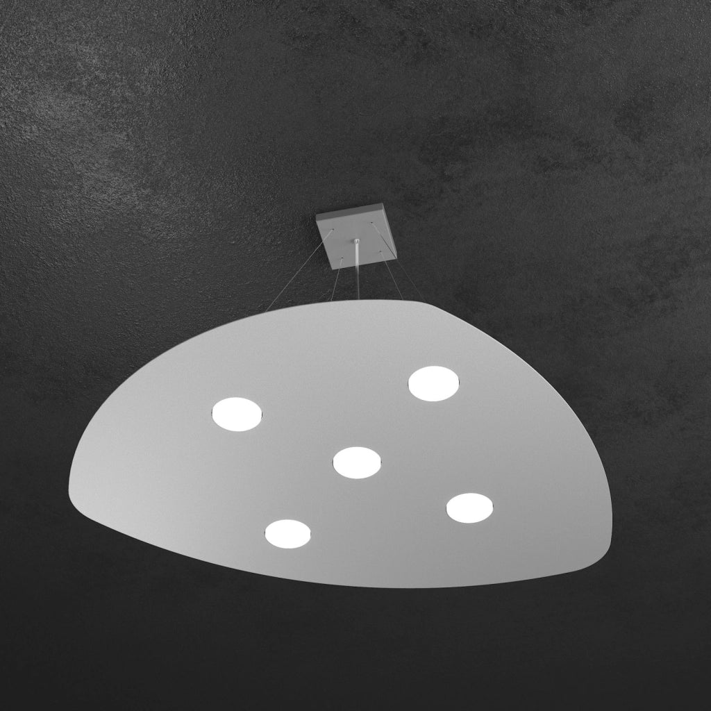 SHAPE SOSPENSIONE 5 LUCI GRIGIO 1143-S5-GR