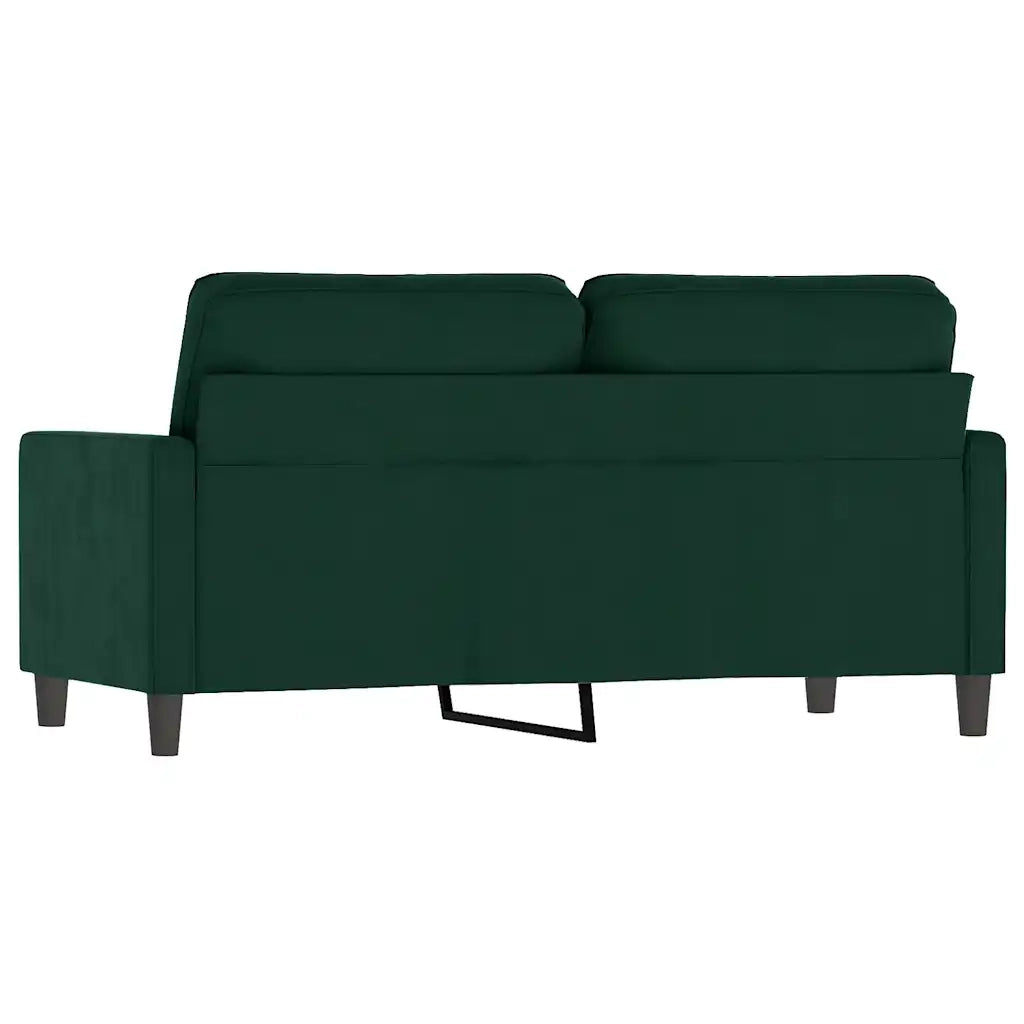 Divano a 2 Posti-Sofa 2 Posti Verde Scuro 140 cm in Velluto 618051