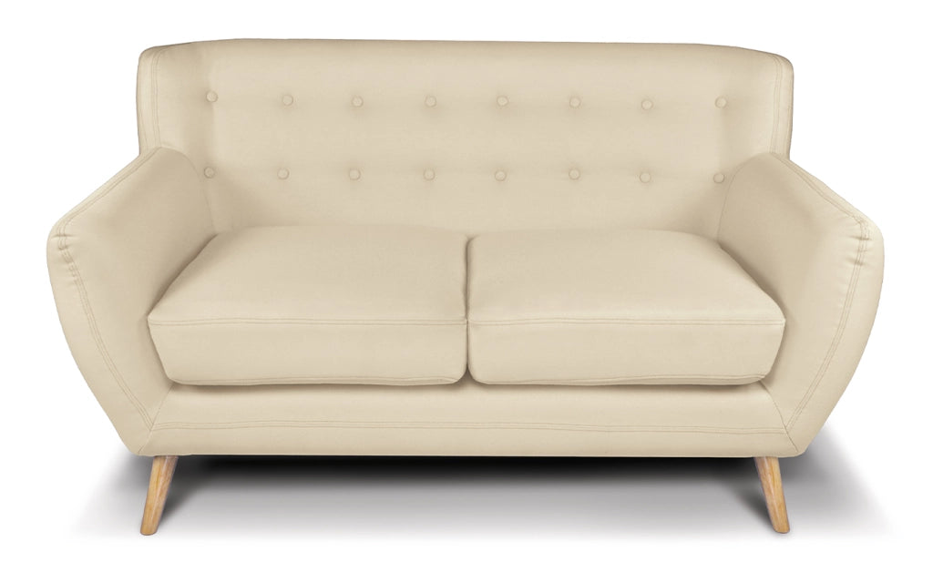 Divano 2 posti in tessuto beige dallo stile scandinavo - Emily - DI-EM112P