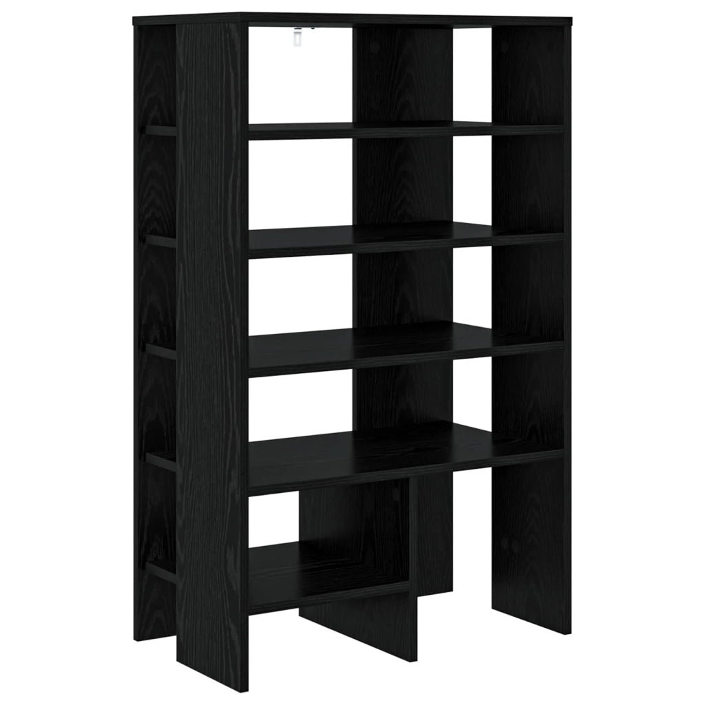 Mobile per scarpe 2 pcs Rovere Nero Legno multistrato 8000381
