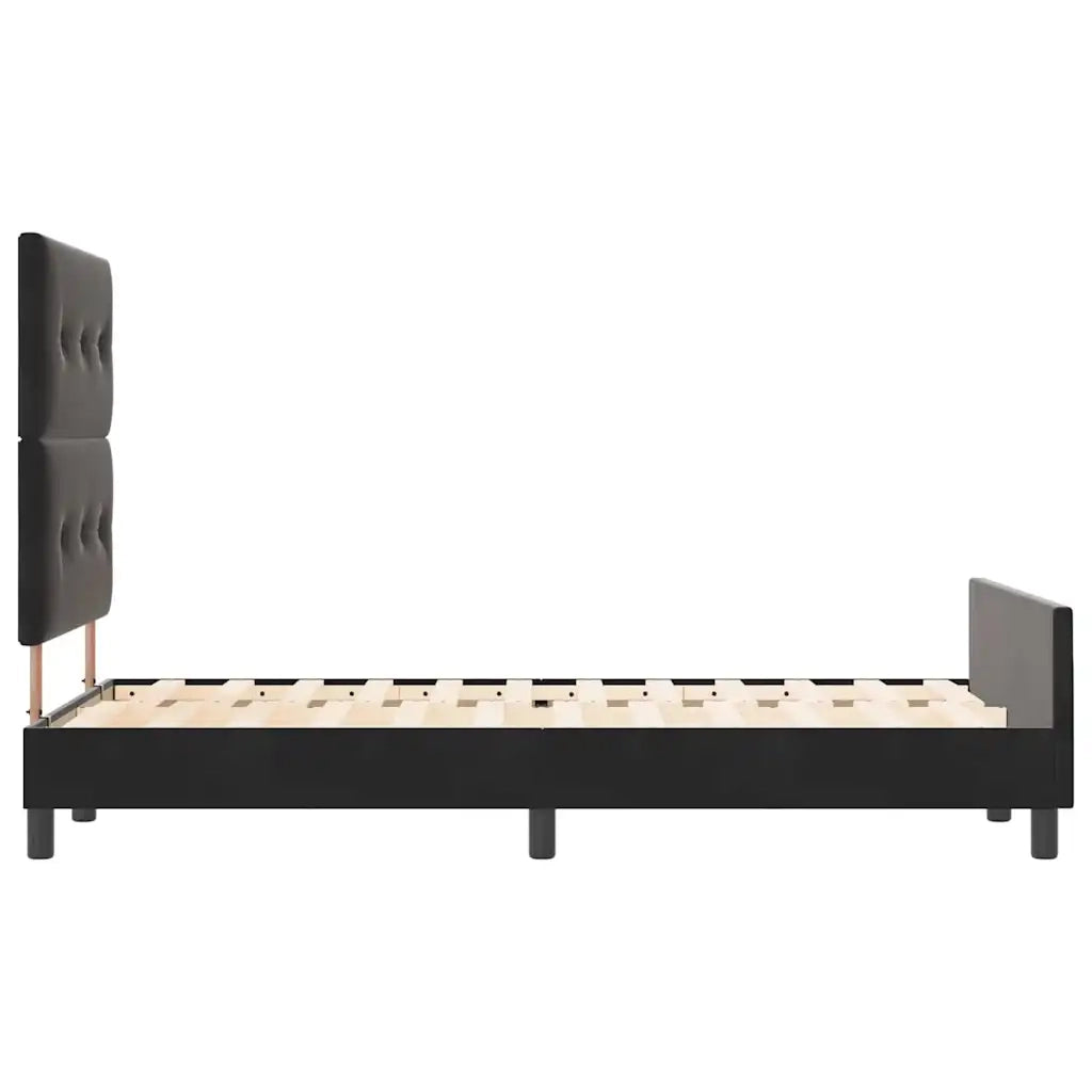 Letto a molle con testiera Nero 120 x 190 cm Velluto 3344929