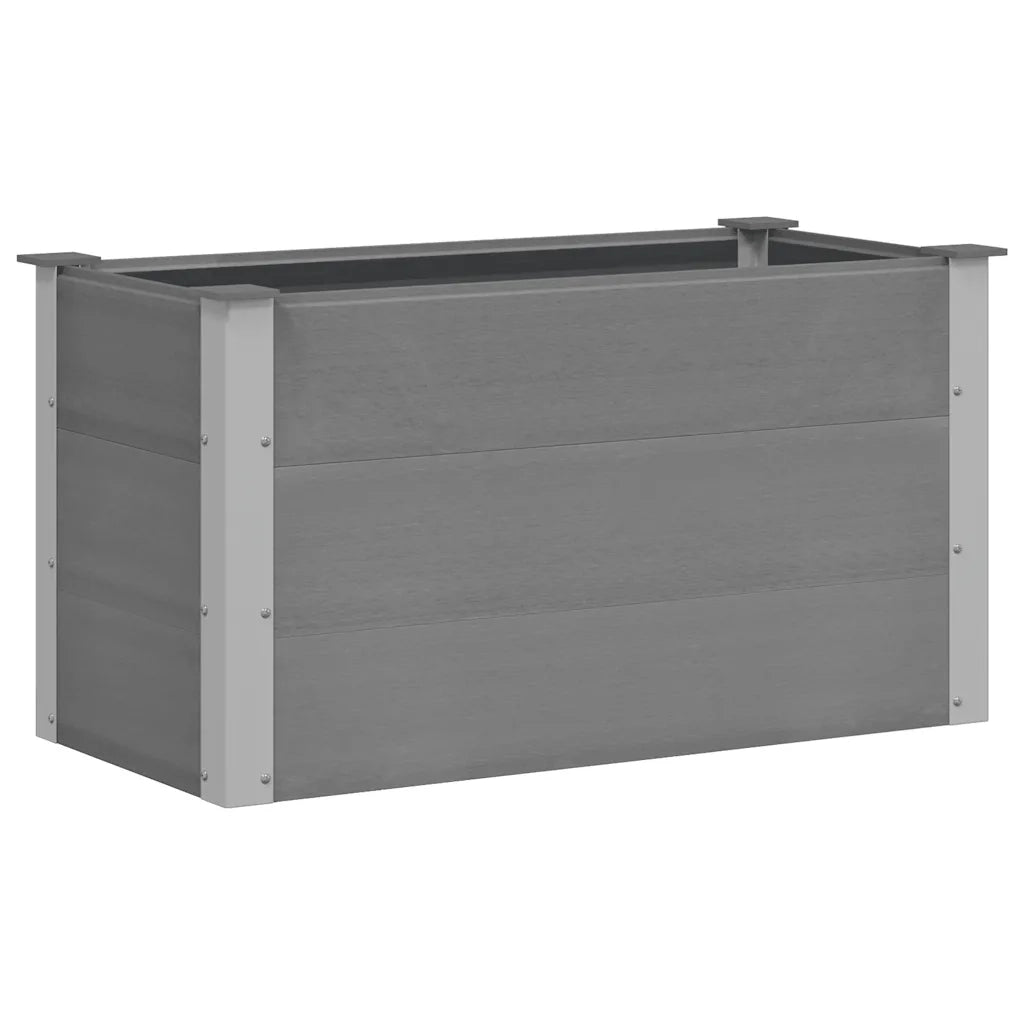 Letto Rialzato da Giardino in WPC 100x50x54 cm Grigio 43603