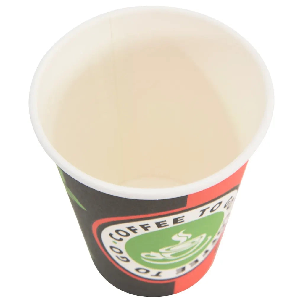Bicchieri da Caffè in Carta 1000 pz 12oz 300ml Rosso e Nero 4102788