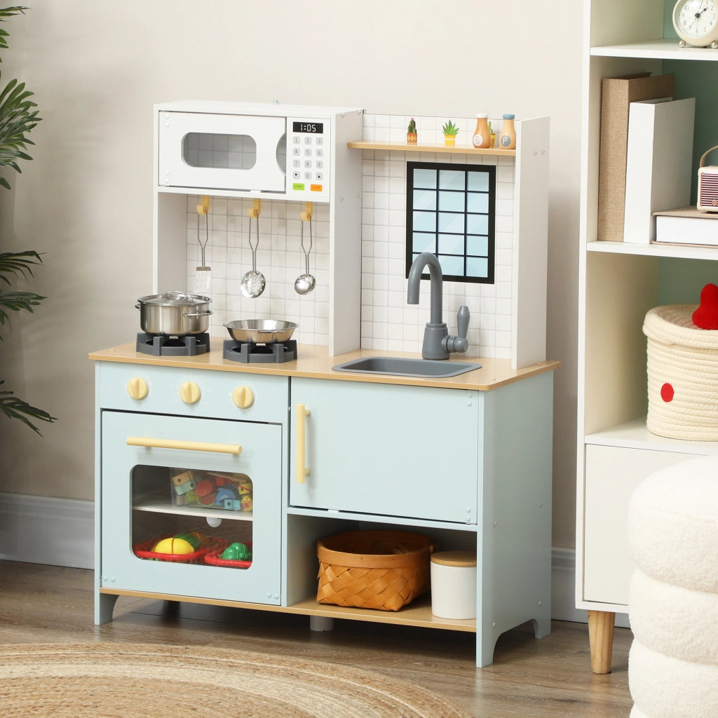 Casetta da Cucina Bambini con Accessori e Sonoro ¨C Zephmum ¨C Azzurro
