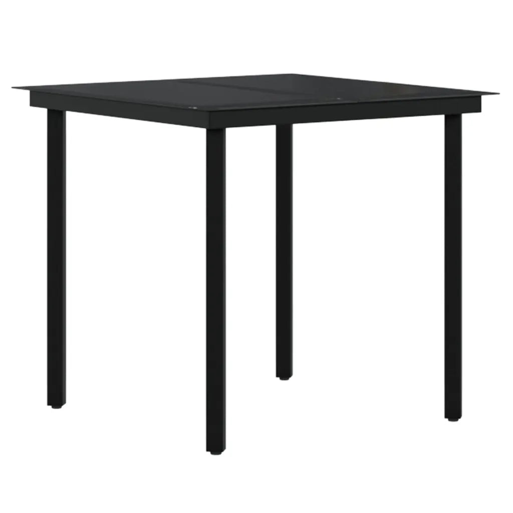 Set da Pranzo da Giardino 3 pz con Cuscini Grigio e Nero 3099359