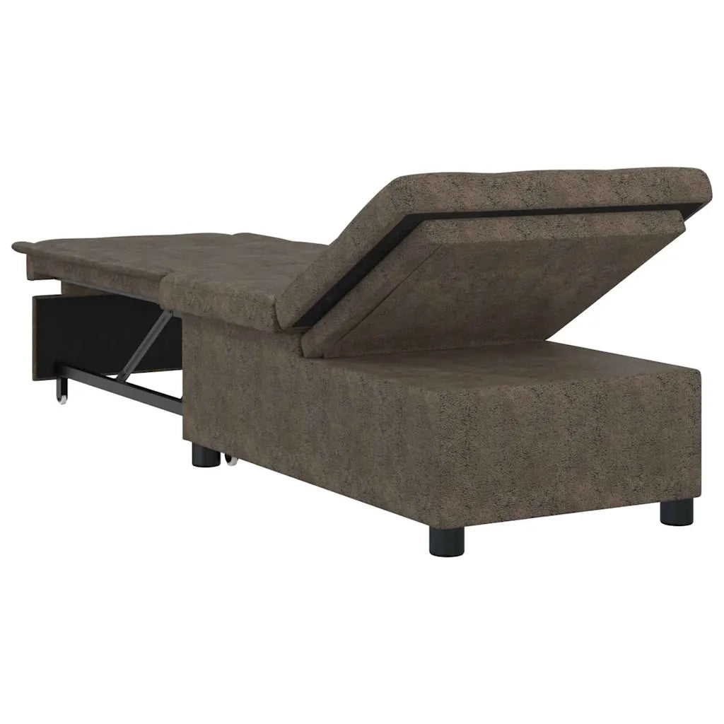 Divano letto Grigio scuro 194 x 67 x 82 cm Tessuto Huahua 42008605