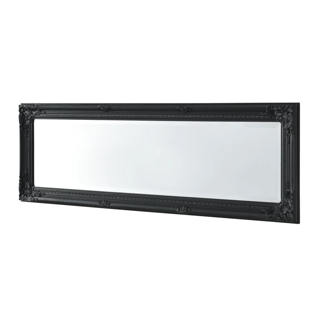 Specchio da parete 132 x 42 x 3,5 cm nero 03_0007910