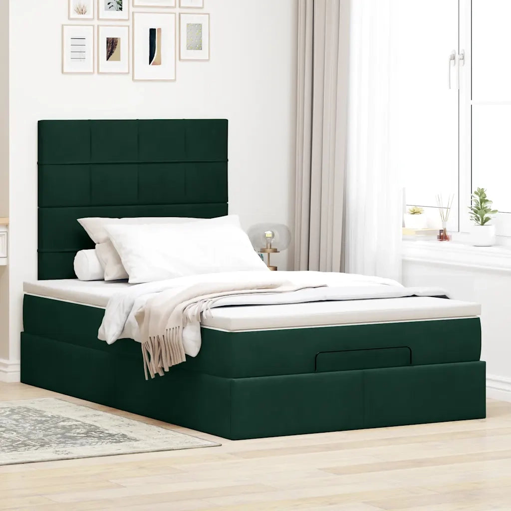 Struttura Letto Pouf con Materassi 120x190 cm Velluto 3313460