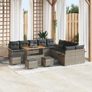 Set Divano da Giardino con cuscino 14 pcs Grigio polyrattan 3362203
