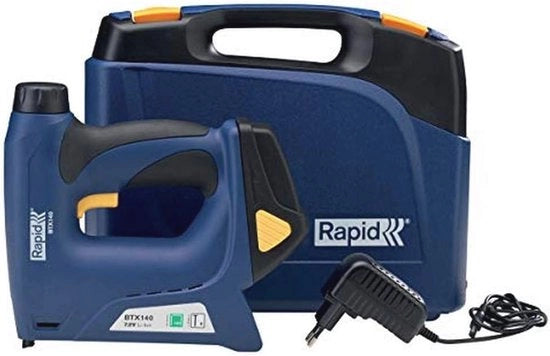 Tacker elettrico potente con batteria Li-Ion per chiodi e viti, ideale per legno e materiali da costruzione