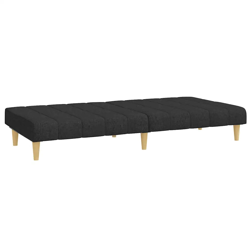 Divano Letto a 2 Posti-Sofa Letto 2 Posti-Daybed Nero in Tessuto 606390