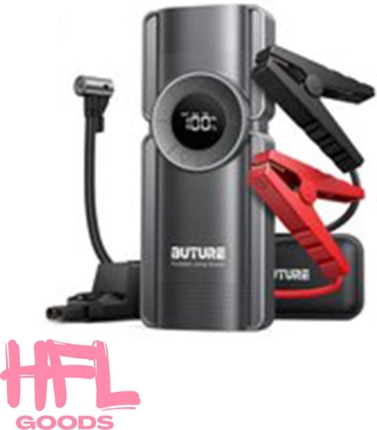 Kit di avviamento 4 in 1 - 2500A - Compresseur d'aria 150PSI - Batteria da 20000mAh - 15V Multimetro per la pressione dei pneumatici - Nero