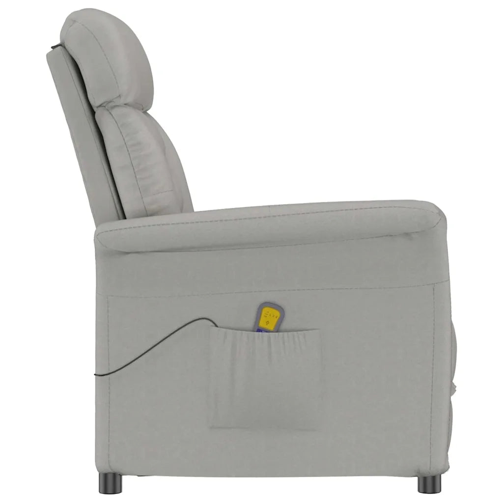 Poltrona | Sedia da massaggio Grigio chiaro 96.5 x 70.5 x 95 cm Microfibra