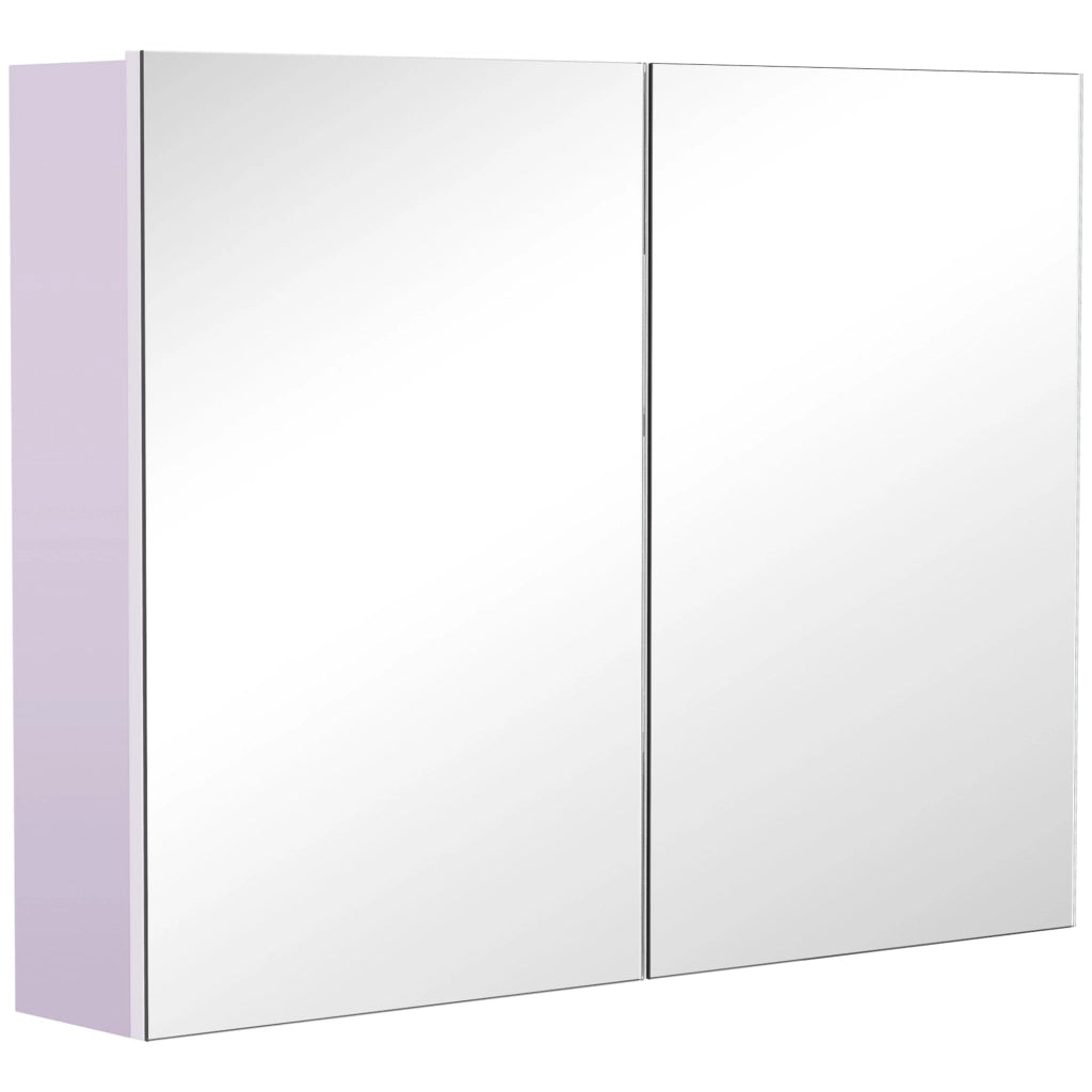 Armadio Bagno con Specchio ¨C Minimal ¨C Lilla Chiaro 80x15x60 cm