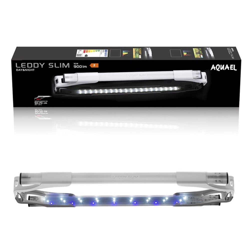 Aquael Leddy Slim Sunny Day&Night 10W 50-70cm Bianco - plafoniera LED 6500°K per acqua dolce