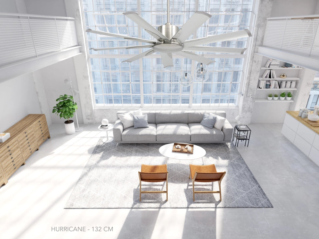 Vam Ventilatore industriale a soffitto a risparmio energetico 132 cm con telecomando 6 velocitÃ