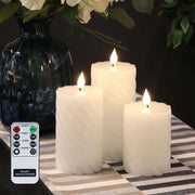 Stufe di sicurezza inespiabili con telecomando - Batterie - Timer - Luce calda bianca - Set da 3