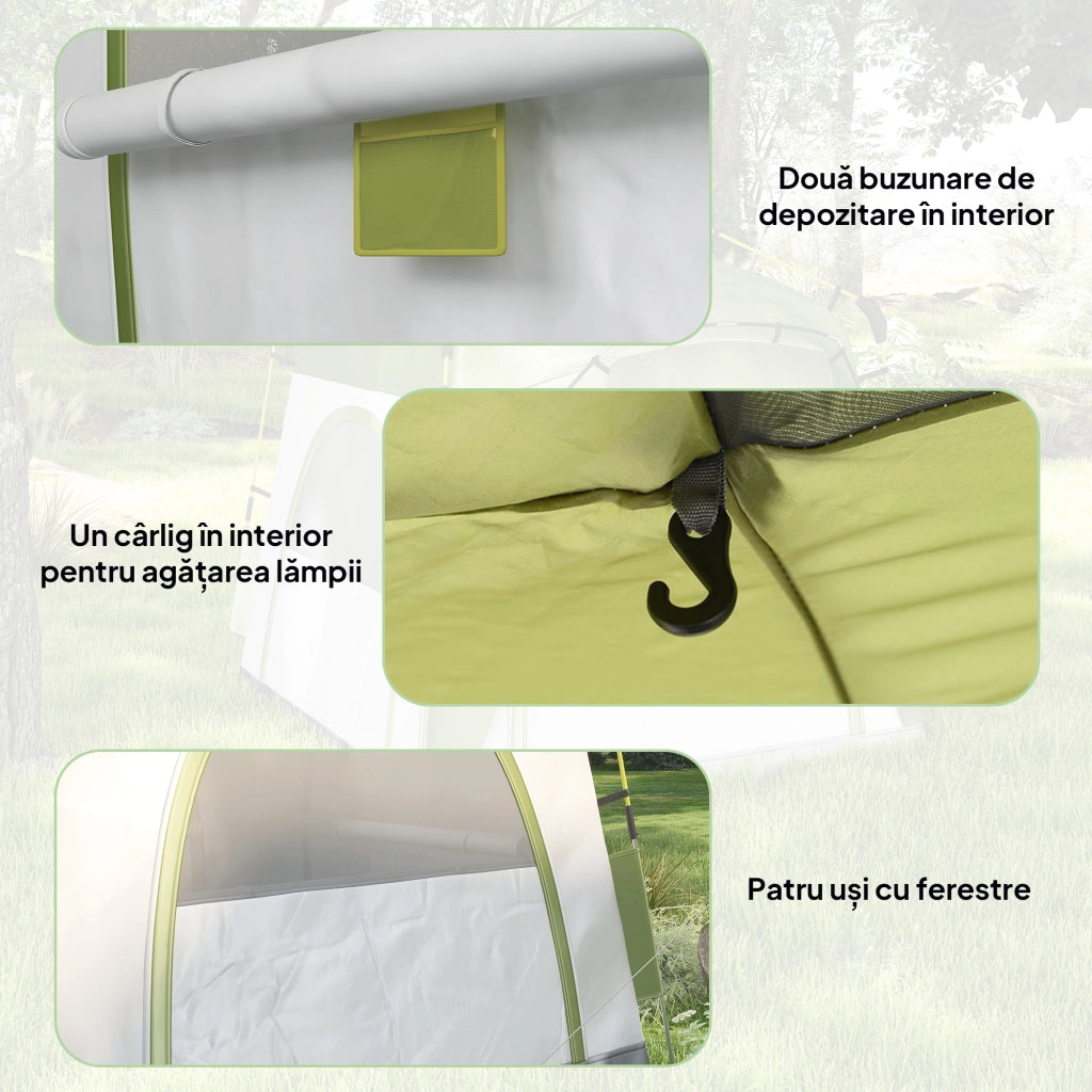 Tenda da Camping Pop-Up 3 Persone ¨C Zephmum ¨C Verde Grigio