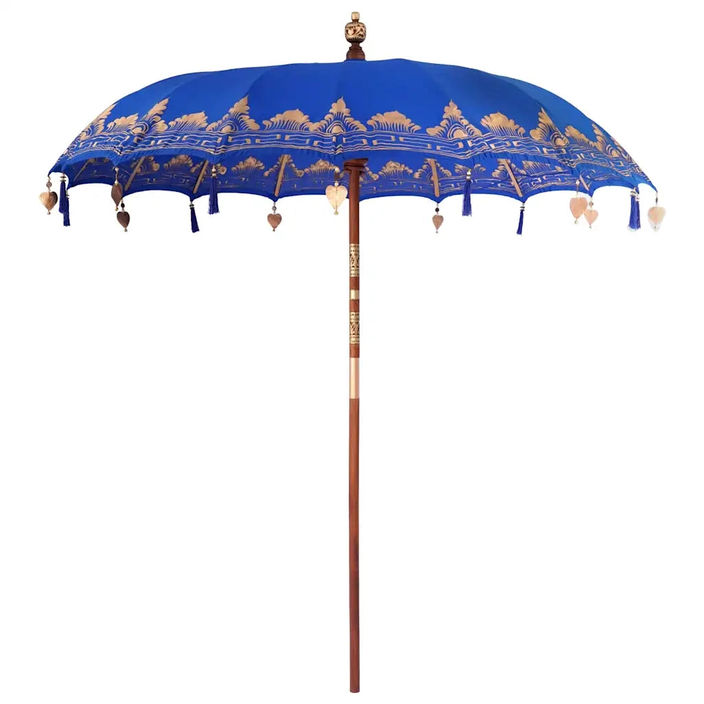 Ombrello balinese con base Blu 215 x 215 x 260 cm