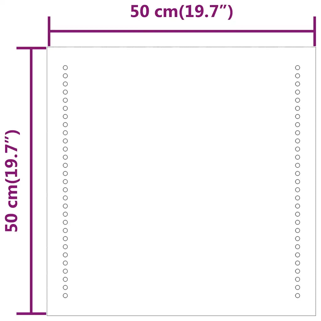 Specchio da Bagno con Luci LED-Specchio per Bagno 50x50 cm 475134