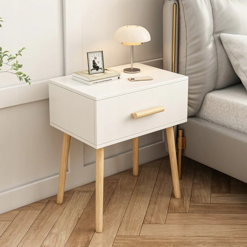 Comodino Bianco 45x54,5x30 cm Funzionale e Salvaspazio