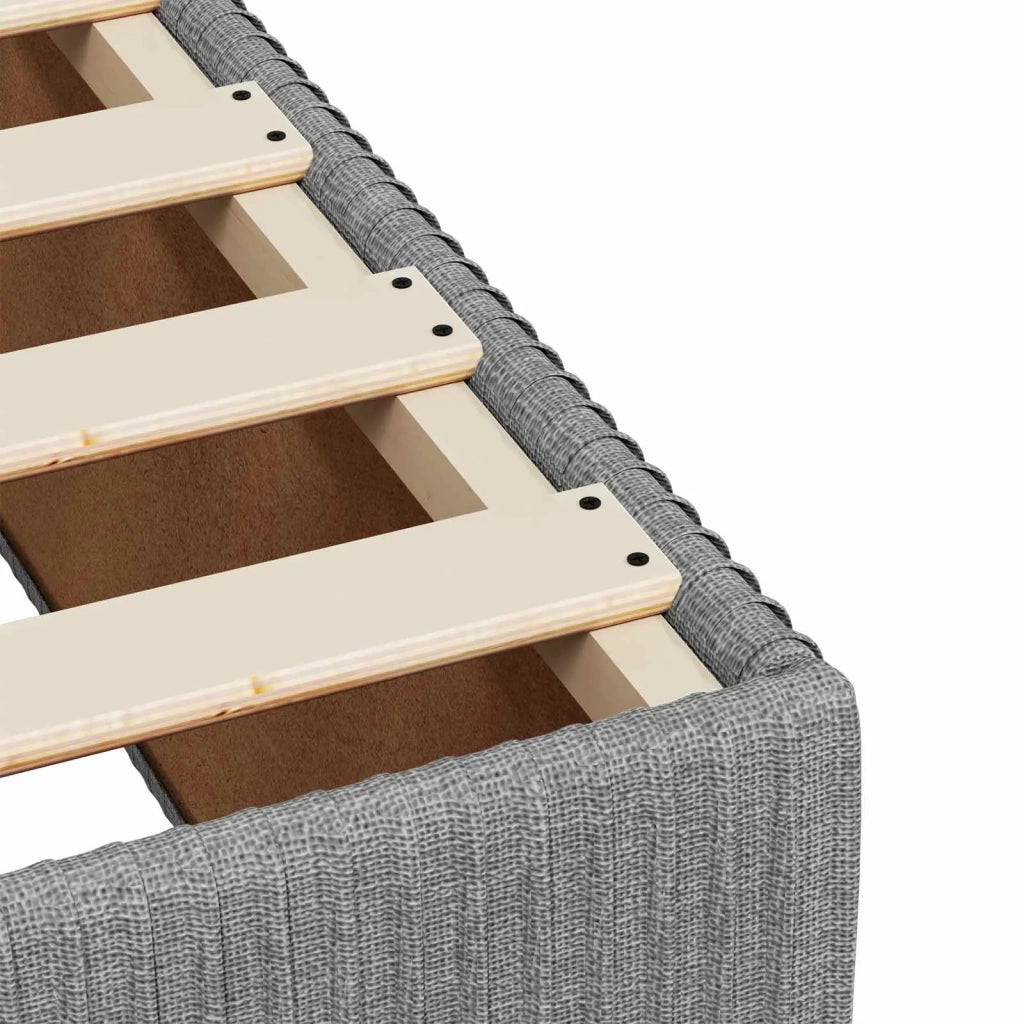 Letto box spring con materasso Grigio Chiaro 90 x 200 cm 3451377