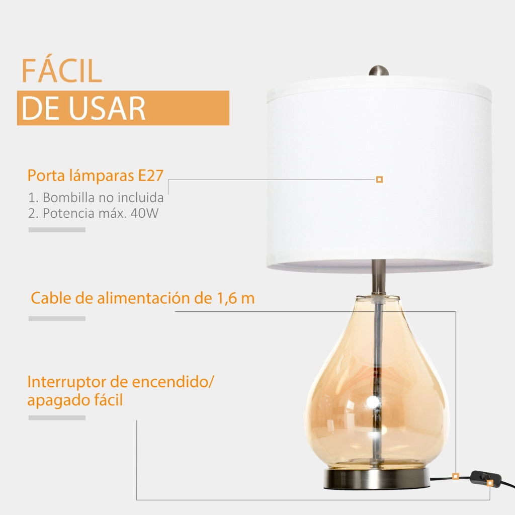 Lampada da tavolo ¨C zephmum ¨C bianco ?30x56 cm