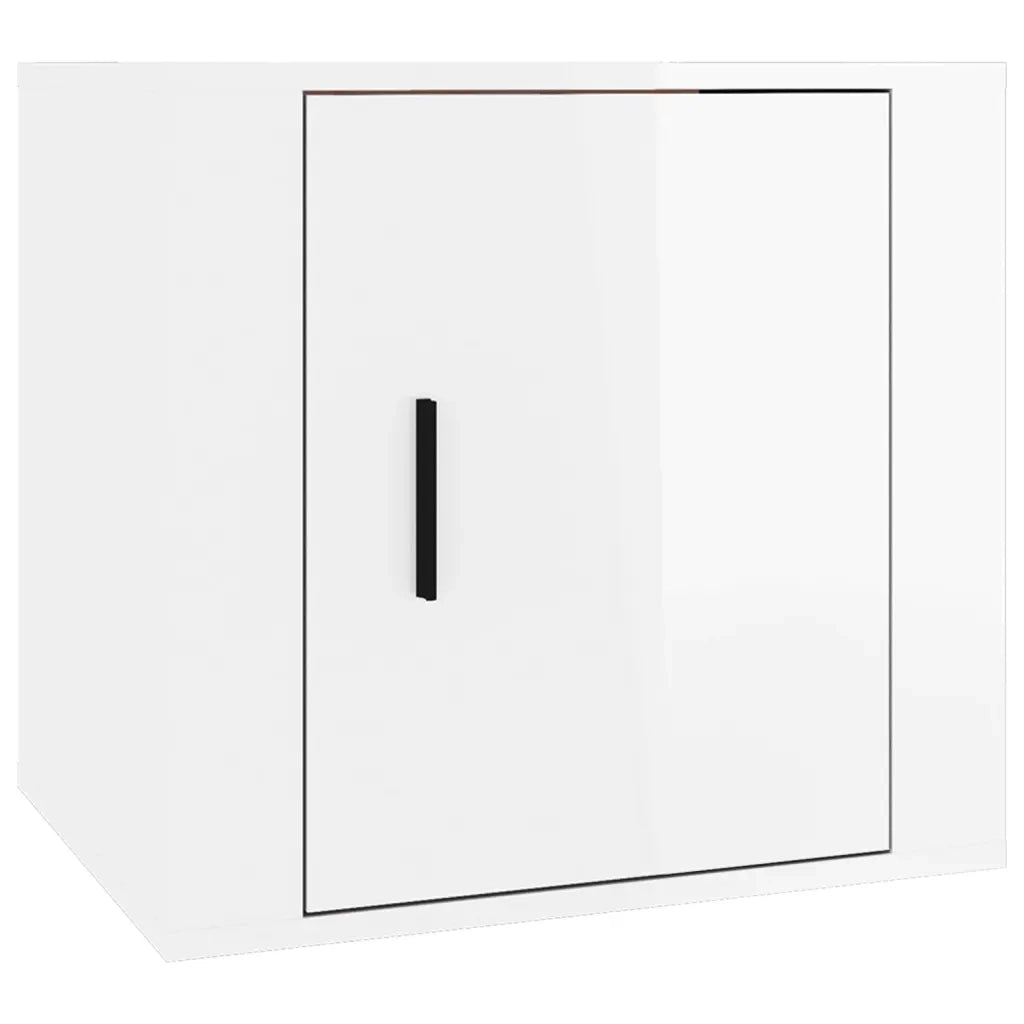 Comodino-Tavolino da notte Bianco Lucido 50x39x47 cm 768204