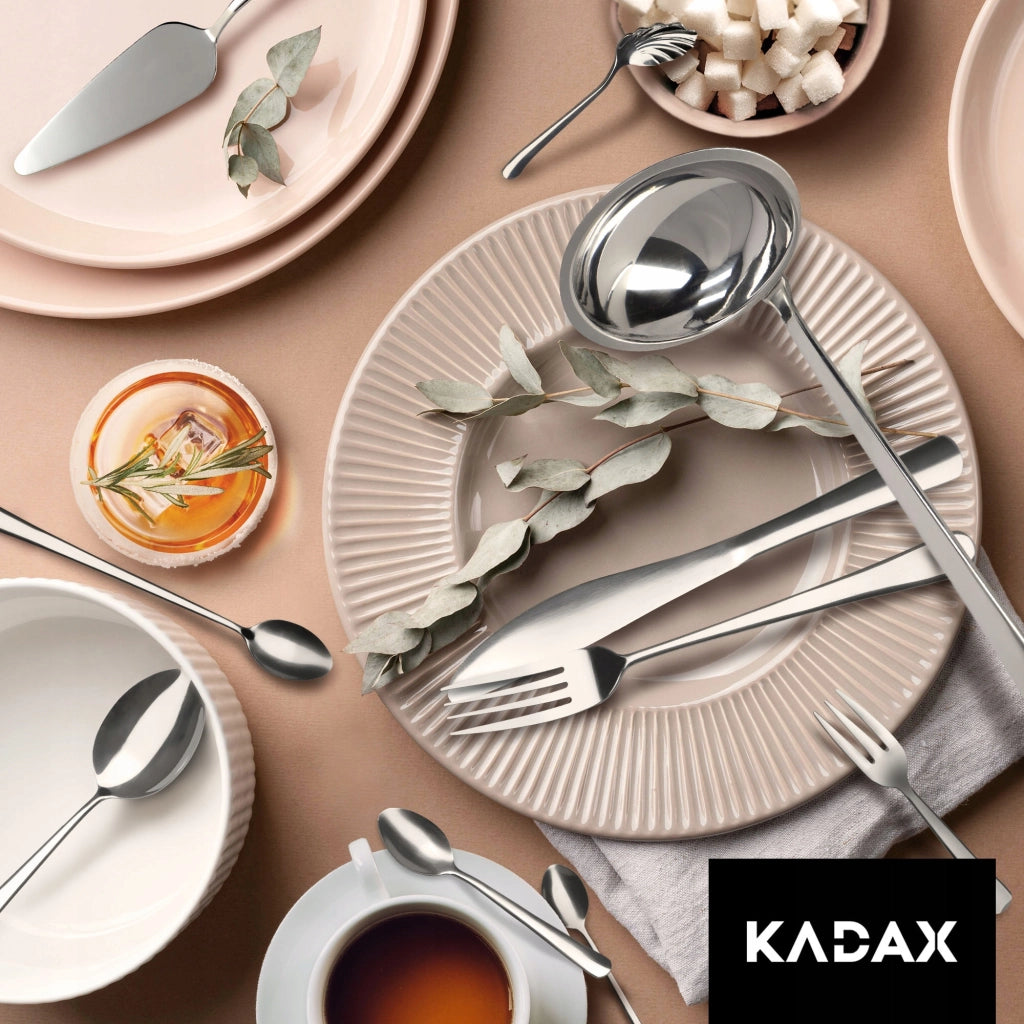 Set di 3 forchette da dessert KADAX lucide
