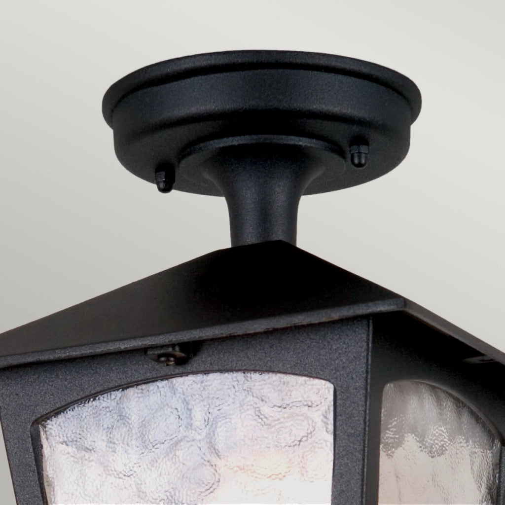Plafoniera esterna York nera E27 1 luce Elstead IP23