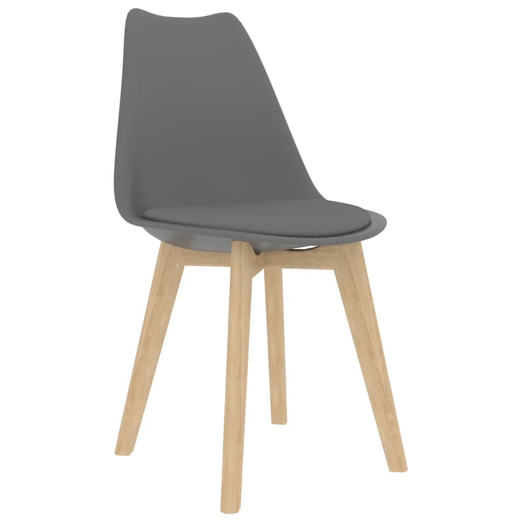 Sedie da Pranzo 4 pz Grigie in Plastica 244786