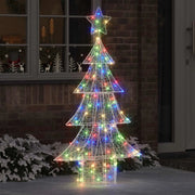 Albero di Natale con 160 LED Multicolore 150 cm Acrilico 42018980