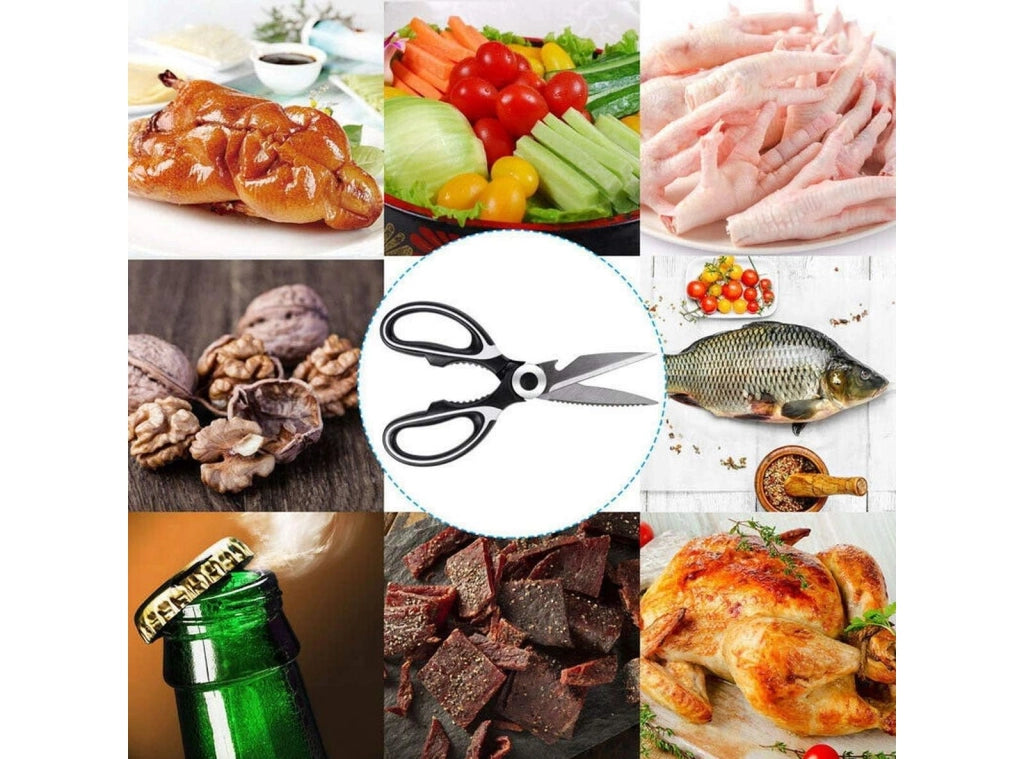 Forbici da Cucina Multiuso Resistenti e Affilate  per Pesce Carne Verdure e Apribottiglie