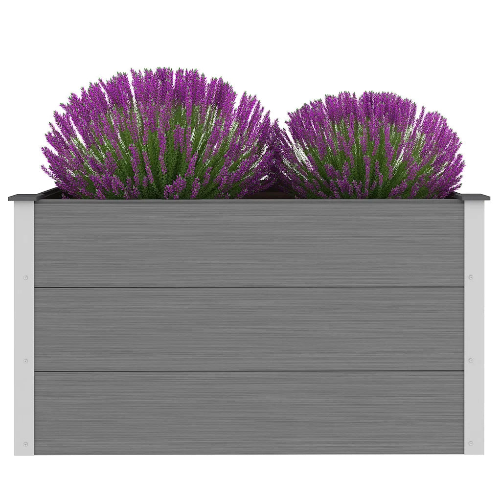 Letto Rialzato da Giardino in WPC 100x50x54 cm Grigio 43603