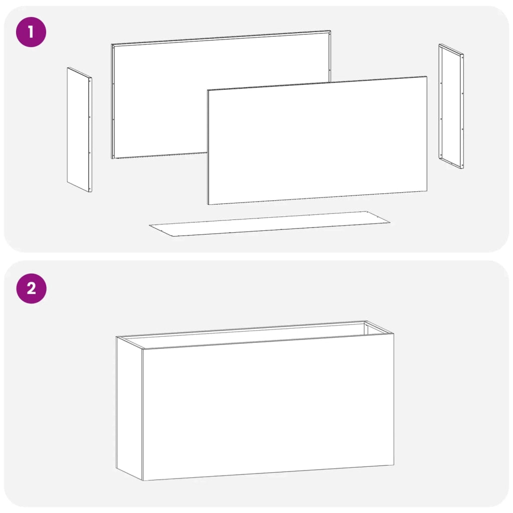 Vaso da giardino Bianco 100 x 30 x 50 cm 8005626