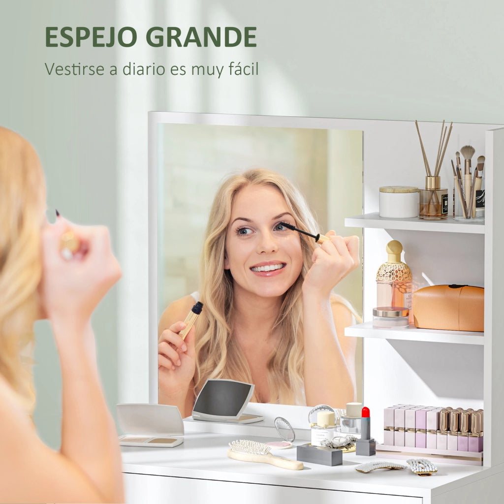 Scrivania Trucco con Specchio ¨C Minimal ¨C Bianco