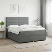 Letto box spring con materasso Grigio Scuro 160 x 200 cm 3454432