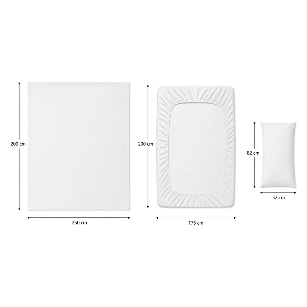 Rovanone, set Completo Letto Matrimoniale in Cotone, blu