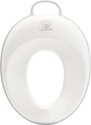 Briglia toiletto in materiale grigio chiaro con sedile