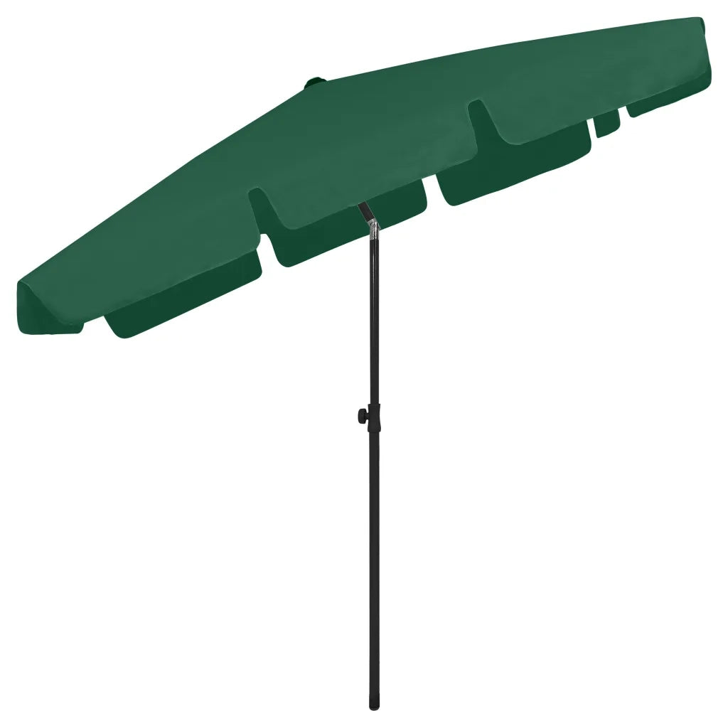 Ombrellone da Spiaggia Verde 200x125 cm 314728