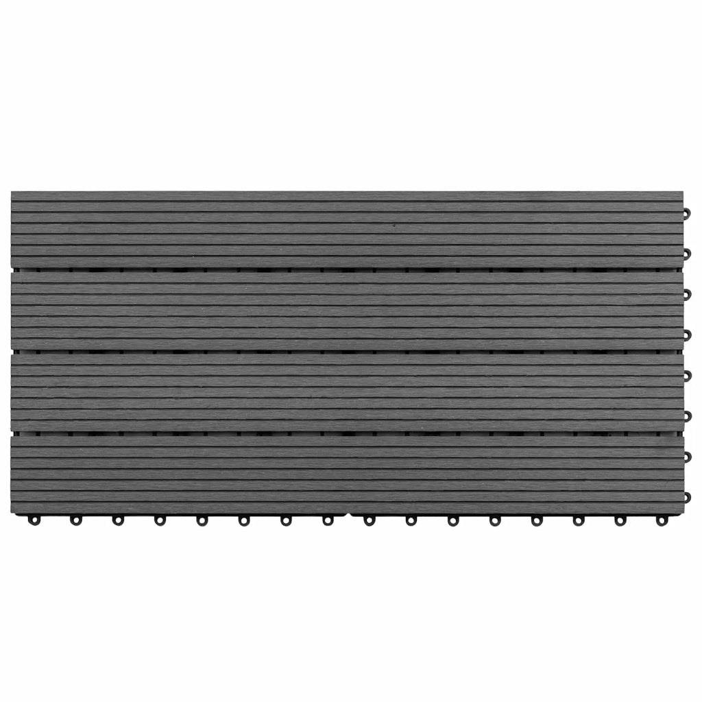 Piastrella per Decking 6 pcs Grigio 60 x 30 cm WPC 42046685