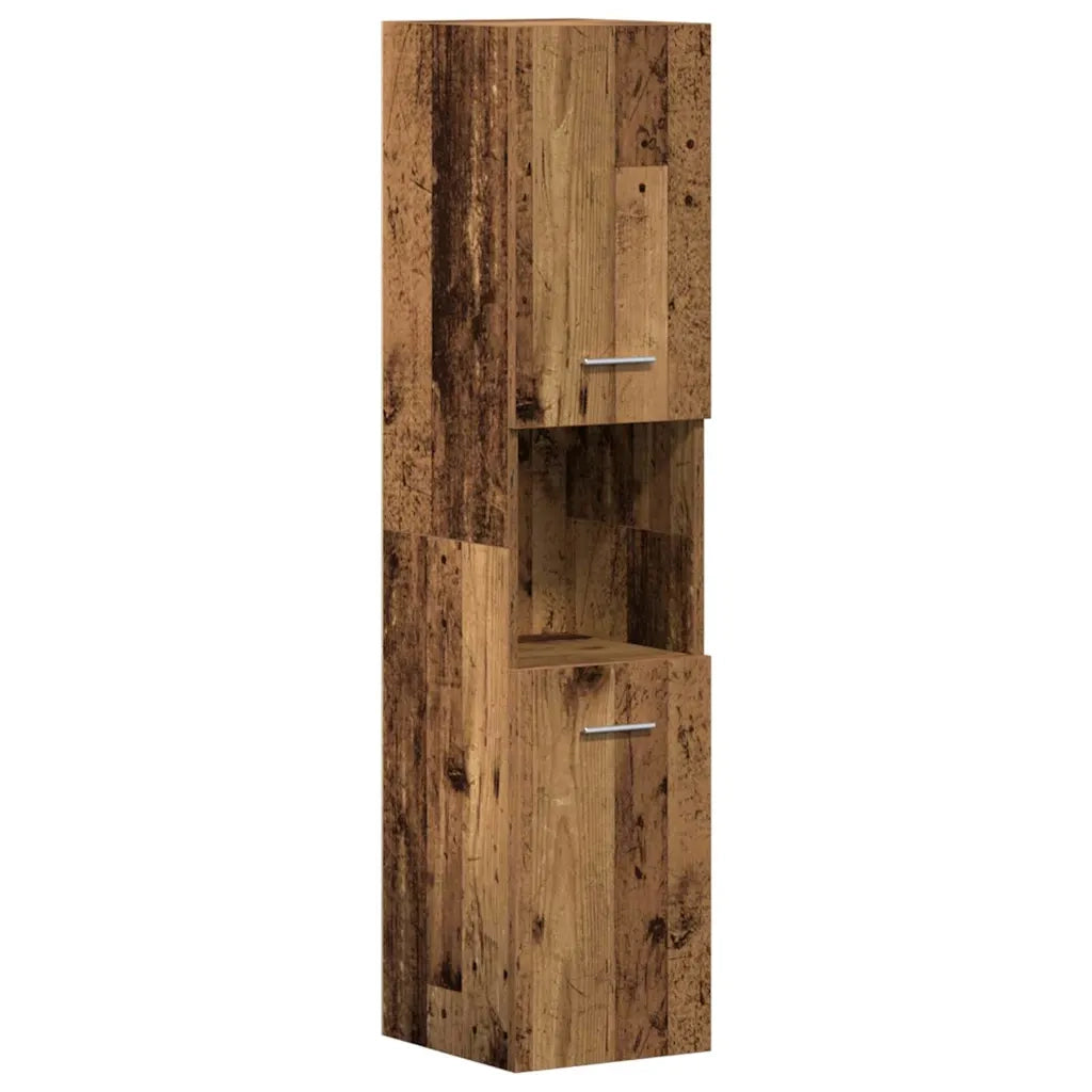 Set di mobili per il bagno con lo scaffale 4 pcs Legno vecchio 3332564