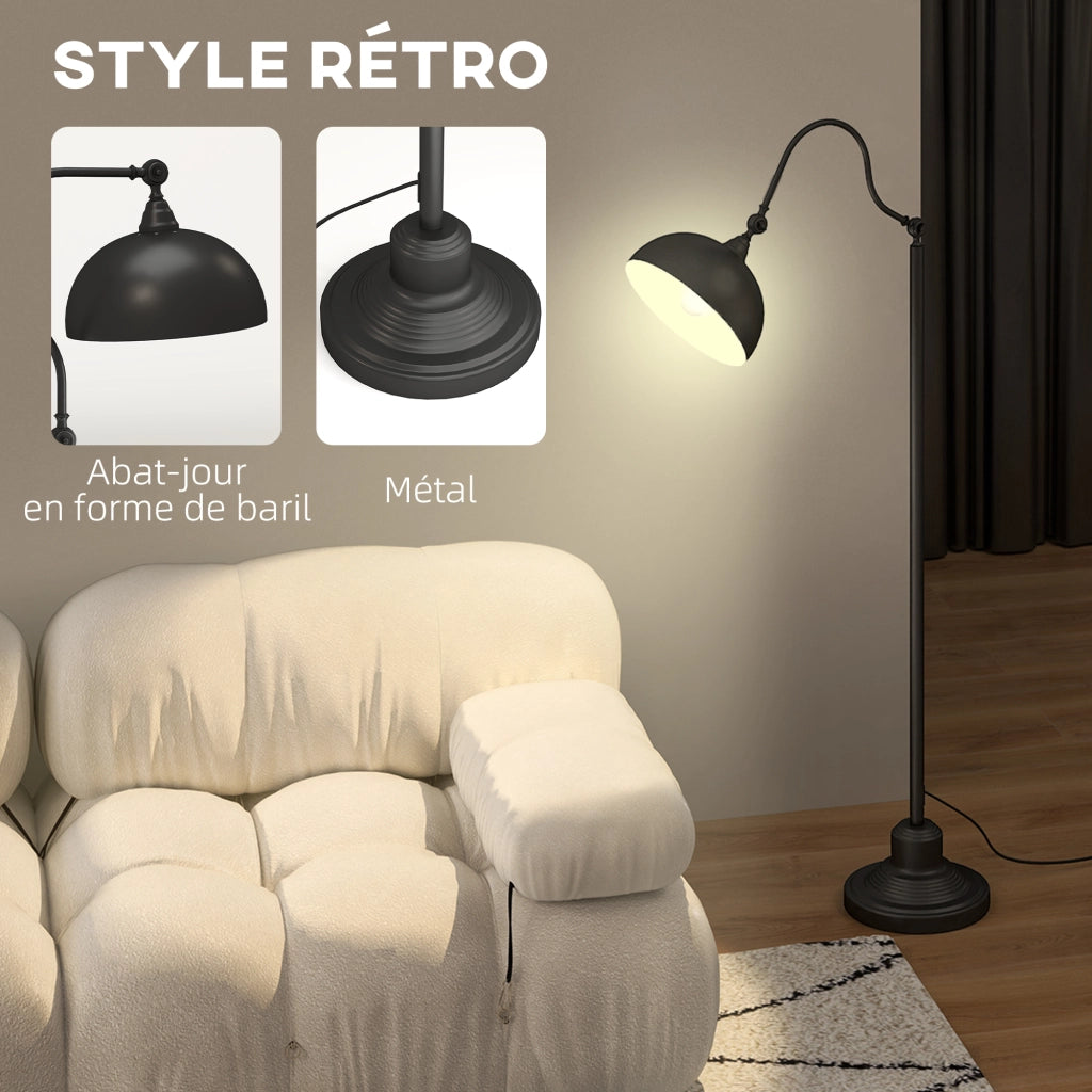 Lampada da terra rotante ¨C Minimal ¨C nero 42x25,5x152cm