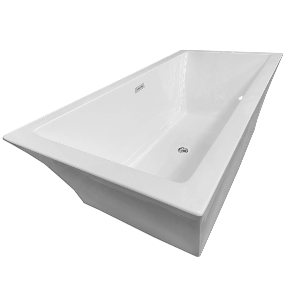 Vasca freestanding bianca 170 X 80 cm + Rubinetto a colonna – Susan