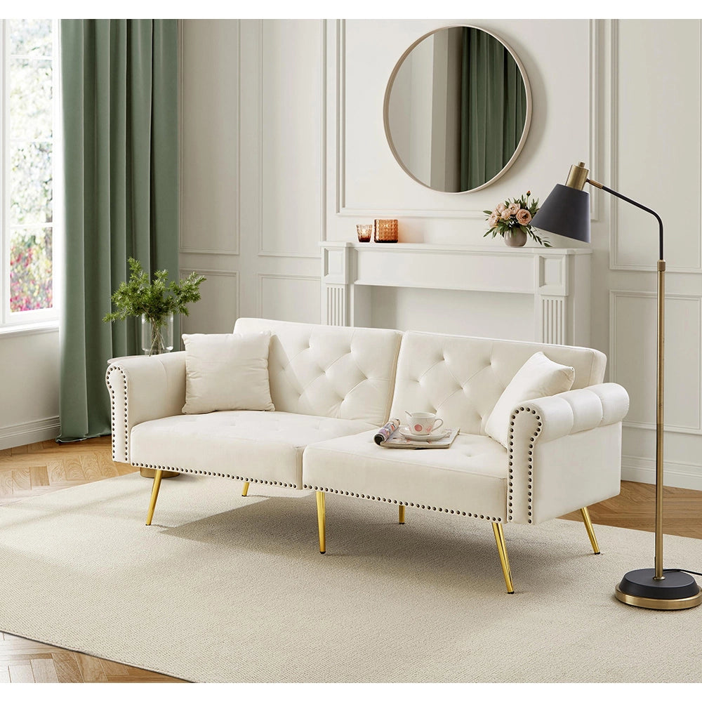 Divano letto 2 posti - Xylo - design moderno, rivestimento velluto