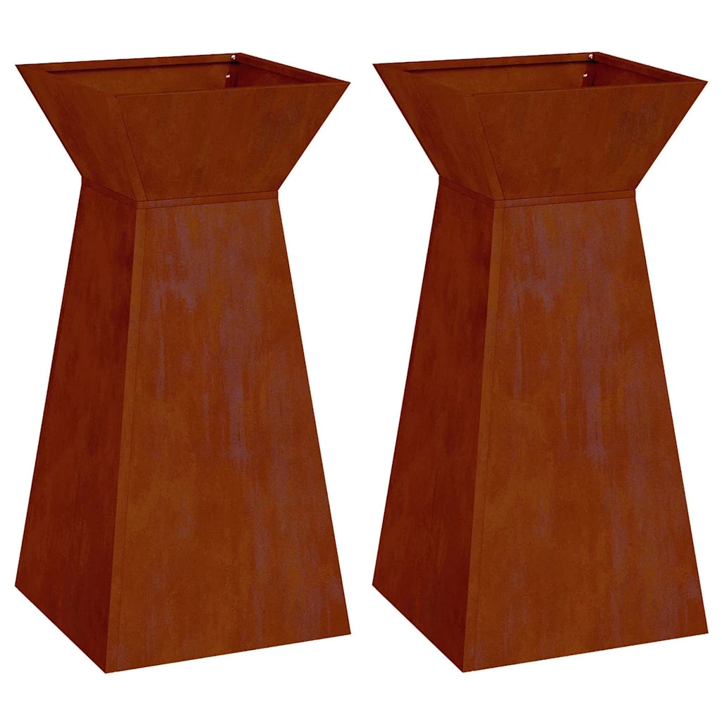 Vaso a Pilastro 2 pcs Argento 35 x 35 x 73 cm 873851
