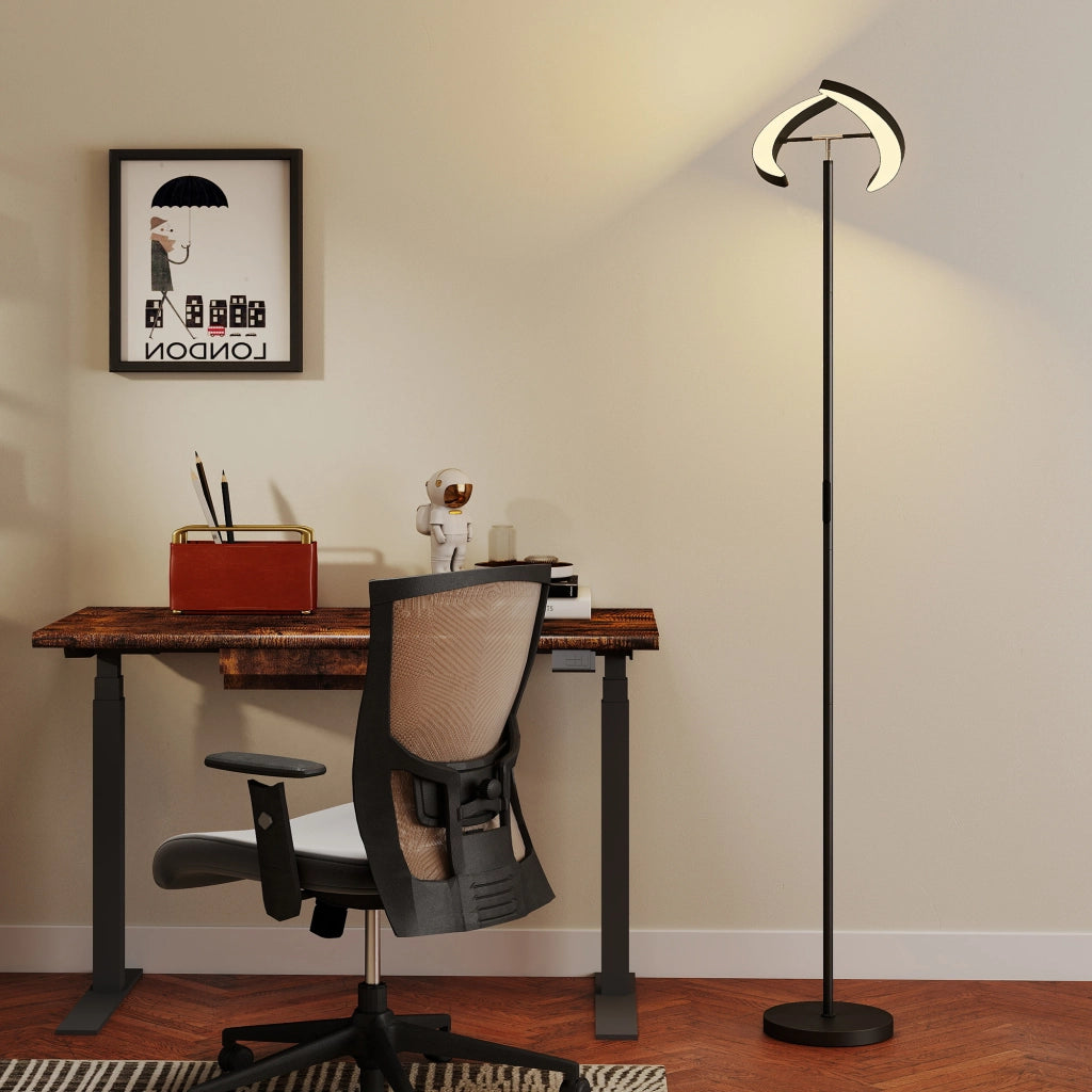 Lampada da terra RGB regolabile e orientabile ¨C zephmum ¨C Nero