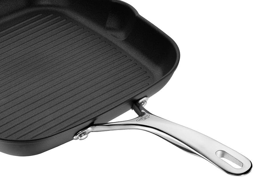 BALLARINI 75002-484 Alba Bistecchiera Antiaderente Rinforzata al Titanio con Fondo Induzione Diametro 28 cm colore Nero