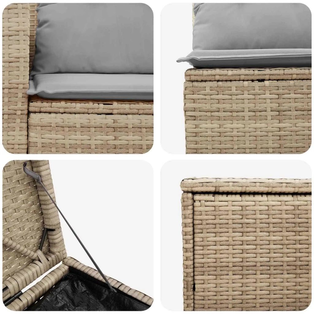 Set di divani 7 pz Beige e Grigio Chiaro 3448789